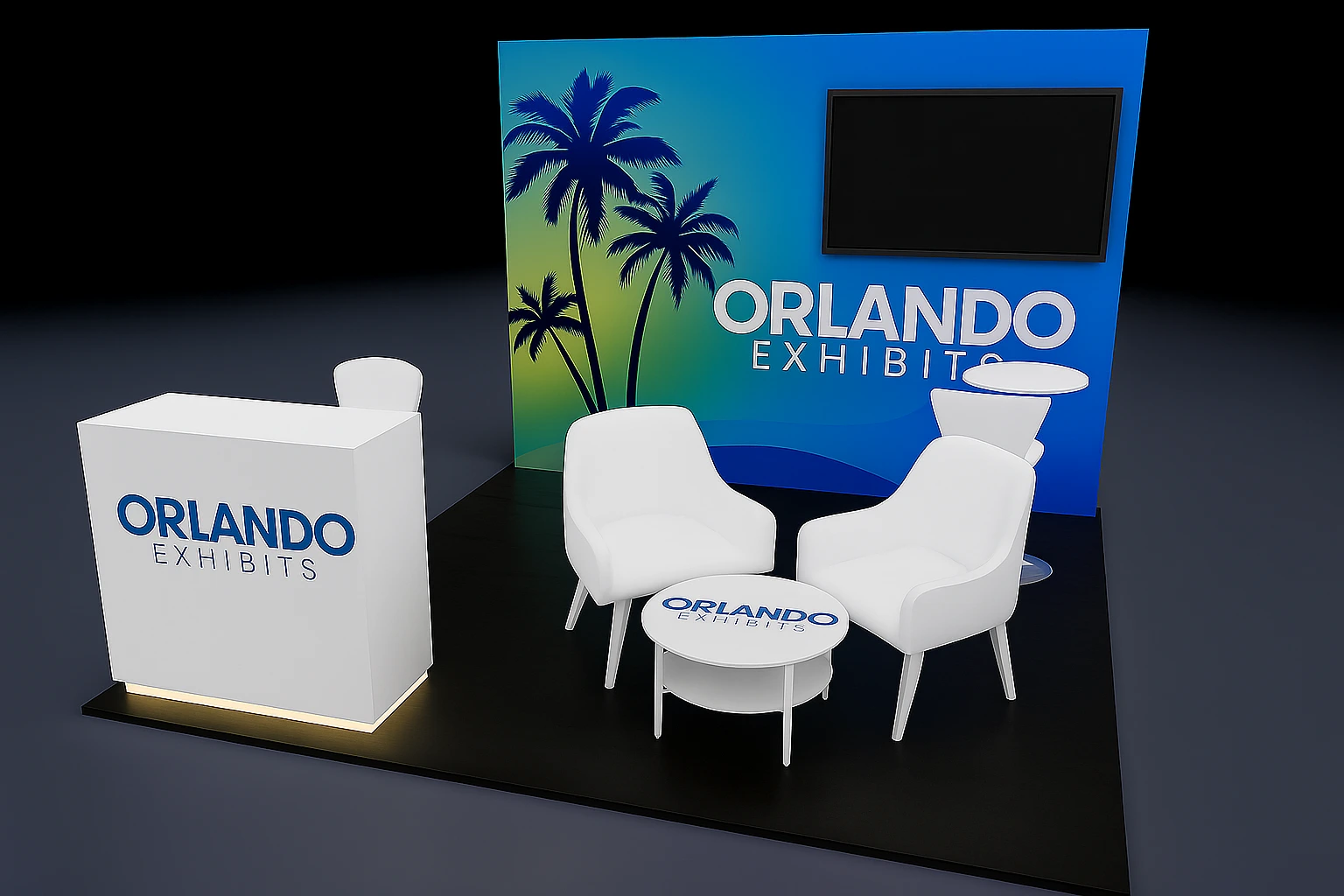 10x10 Miami Exhibit Rental Set Up
