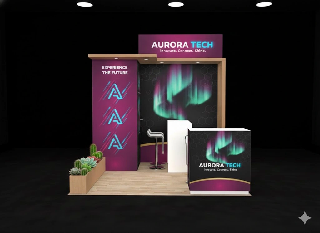 10×10 Fabric Display Trade Show Booth